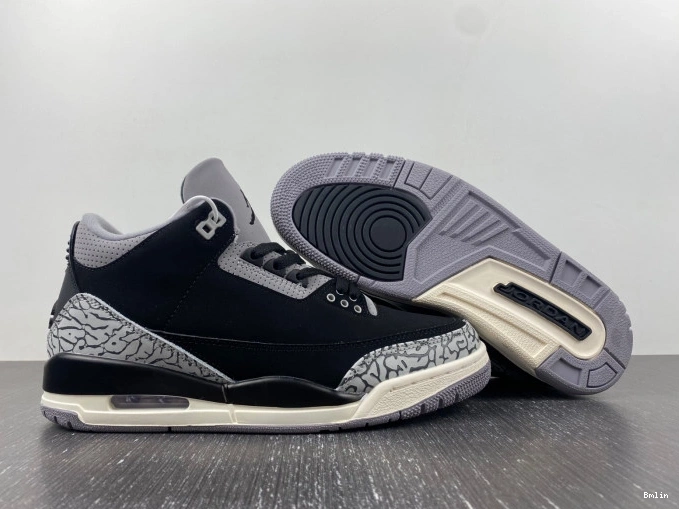 Bmlin Off Jordan Air 3 Noir CK9246-001 WMNS 0718
